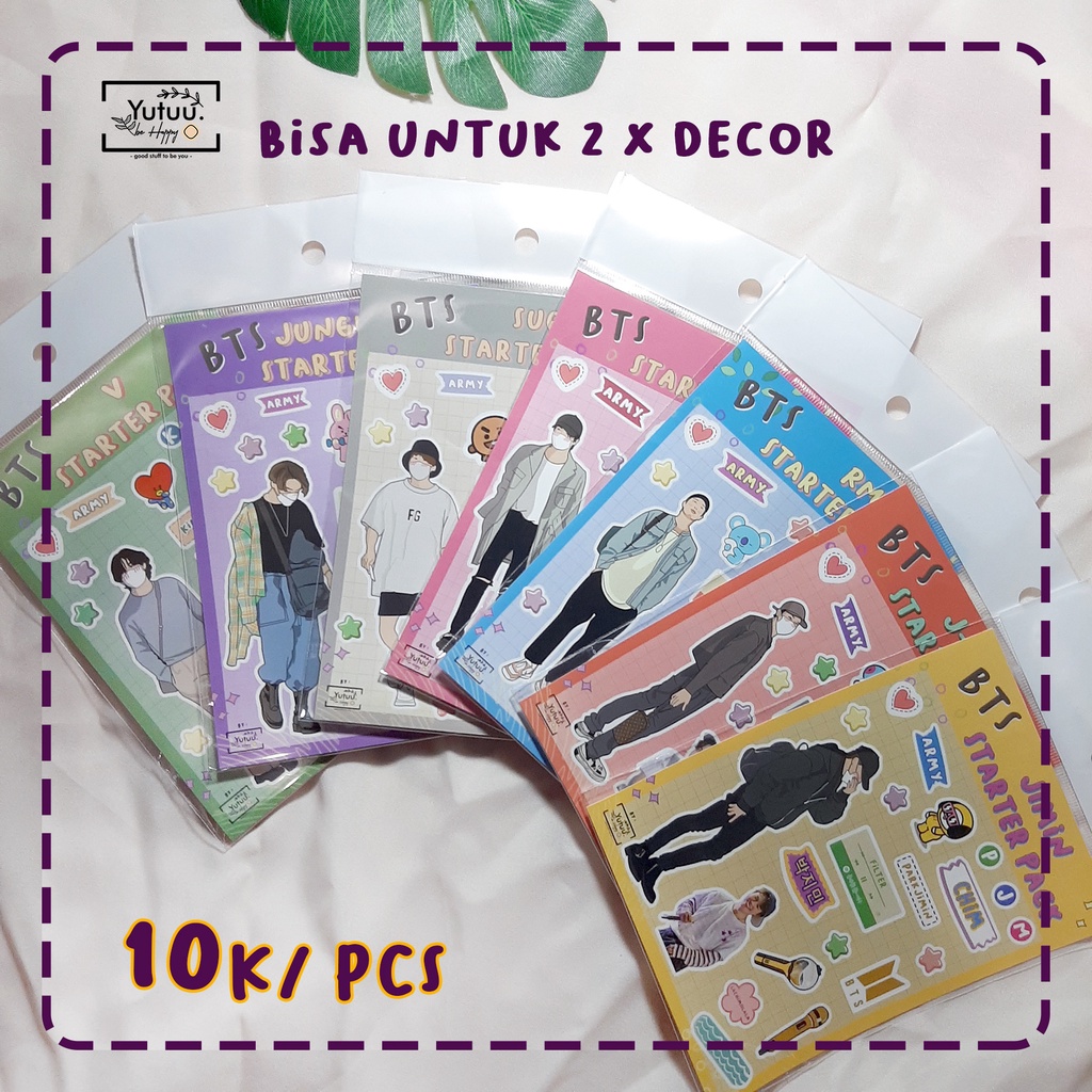 STICKER BANGTAN DECOR , RM, JIN&lt; SUGA&lt; JHOPE, JIMIN , V , JUNGKOOK