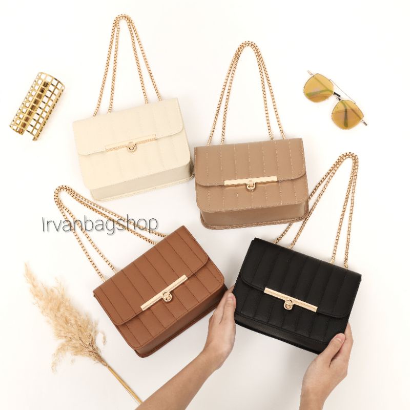 Selempang Wanita  Raina Tali Rantai slingbag Terbaru - Irvanbagshop