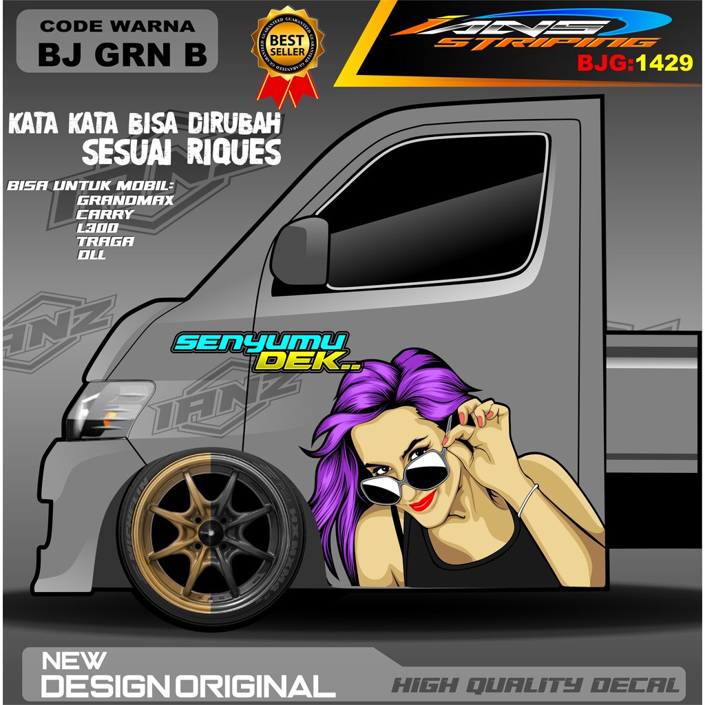 DECAL STIKER PINTU GRANMAX / STIKER PINTU CARRY / DECAL PINTU L300 / STIKER MOBIL PICK UP