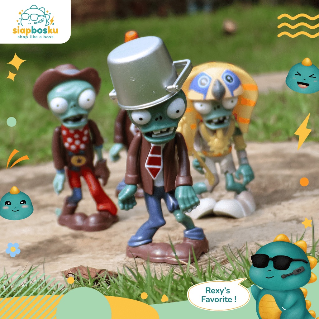 MAINAN ANAK PLANTS VS ZOMBIES 2 SET ACTION FIGURE TEMBAK PLANT VS ZOMBIE PVZ