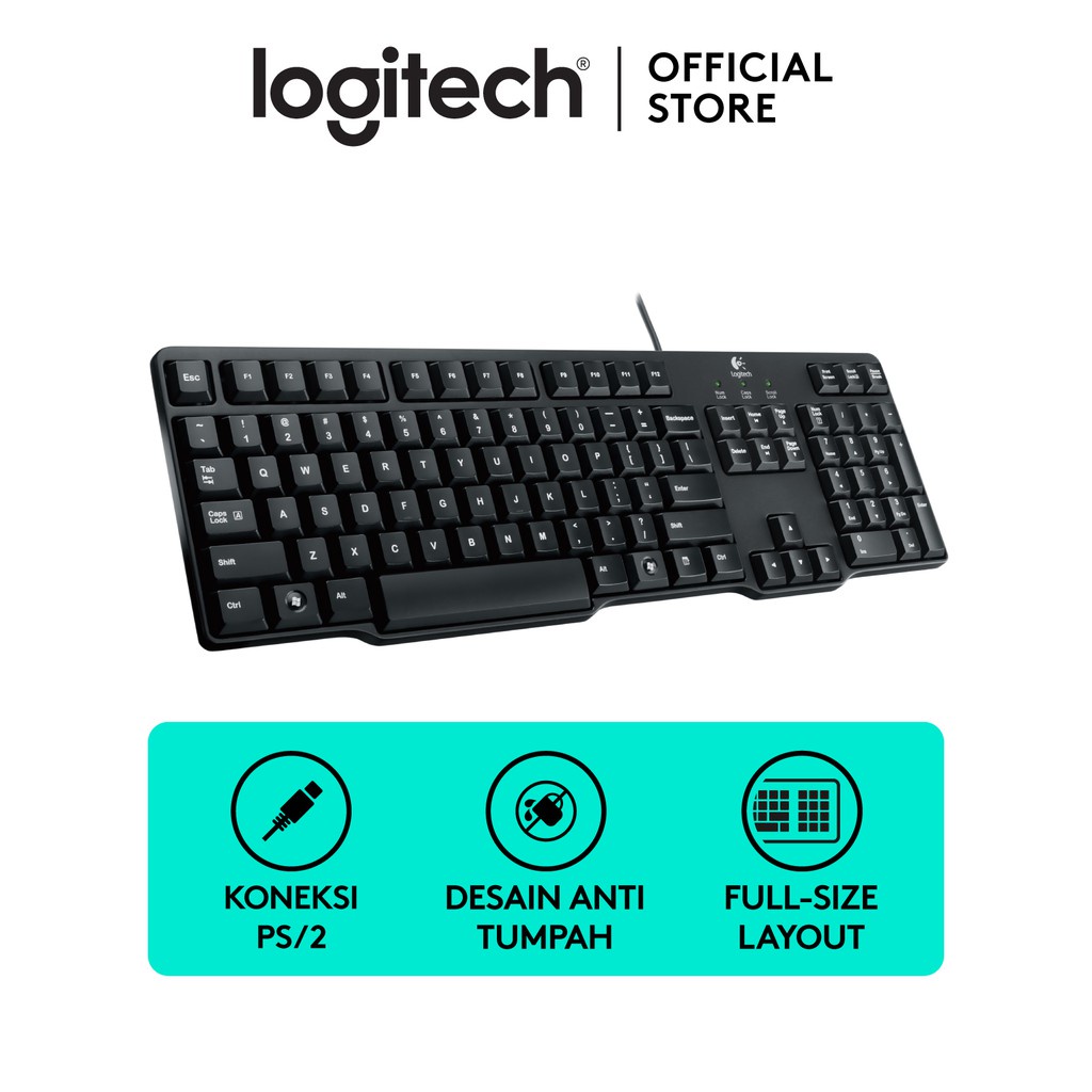 Jual Logitech Keyboard K100 Classic Wired Keyboard
