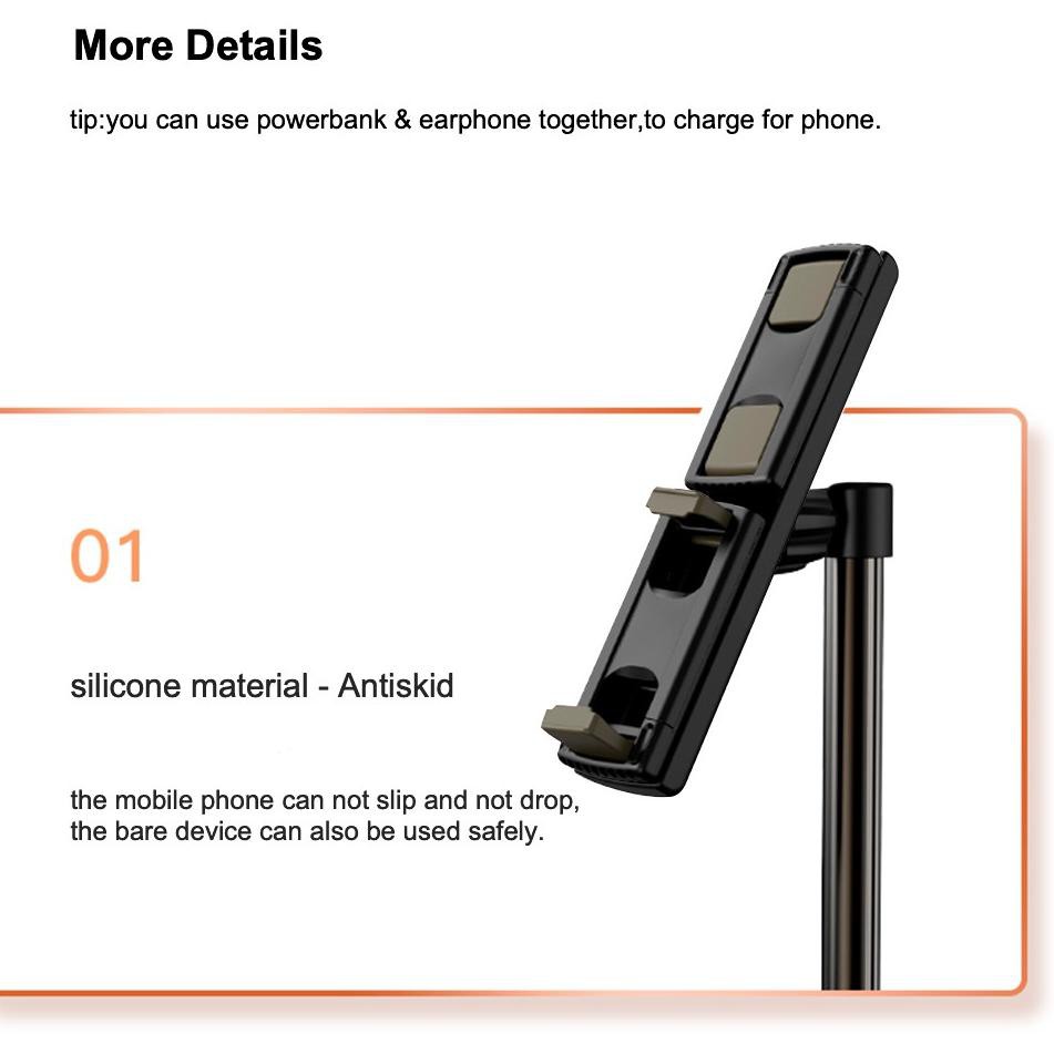 INONE Phone Holder Stand Dual Slot Rotasi 360 Derajat untuk Handphone dan Tablet (PUM QUALITY) 6P3