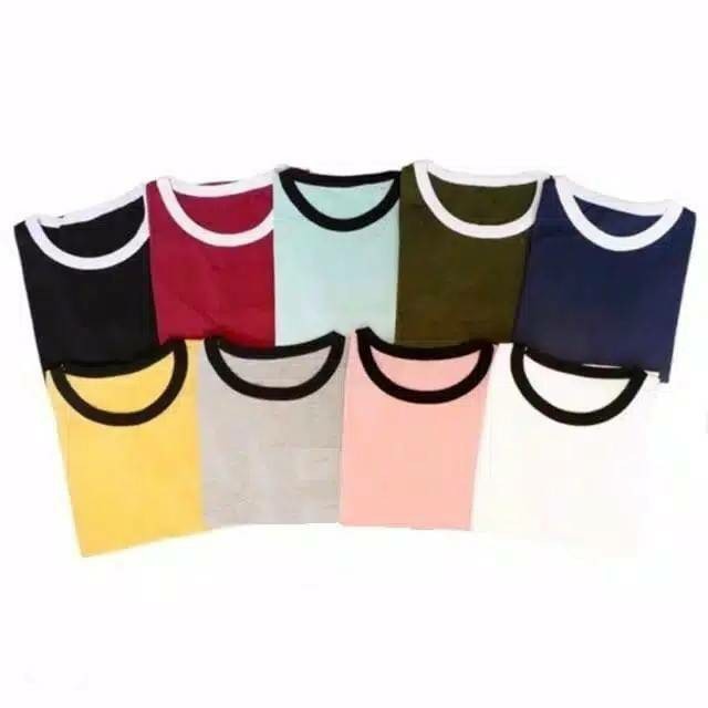 iseven p RINGER TEE / ringer tee polos / ringertee / kaos list