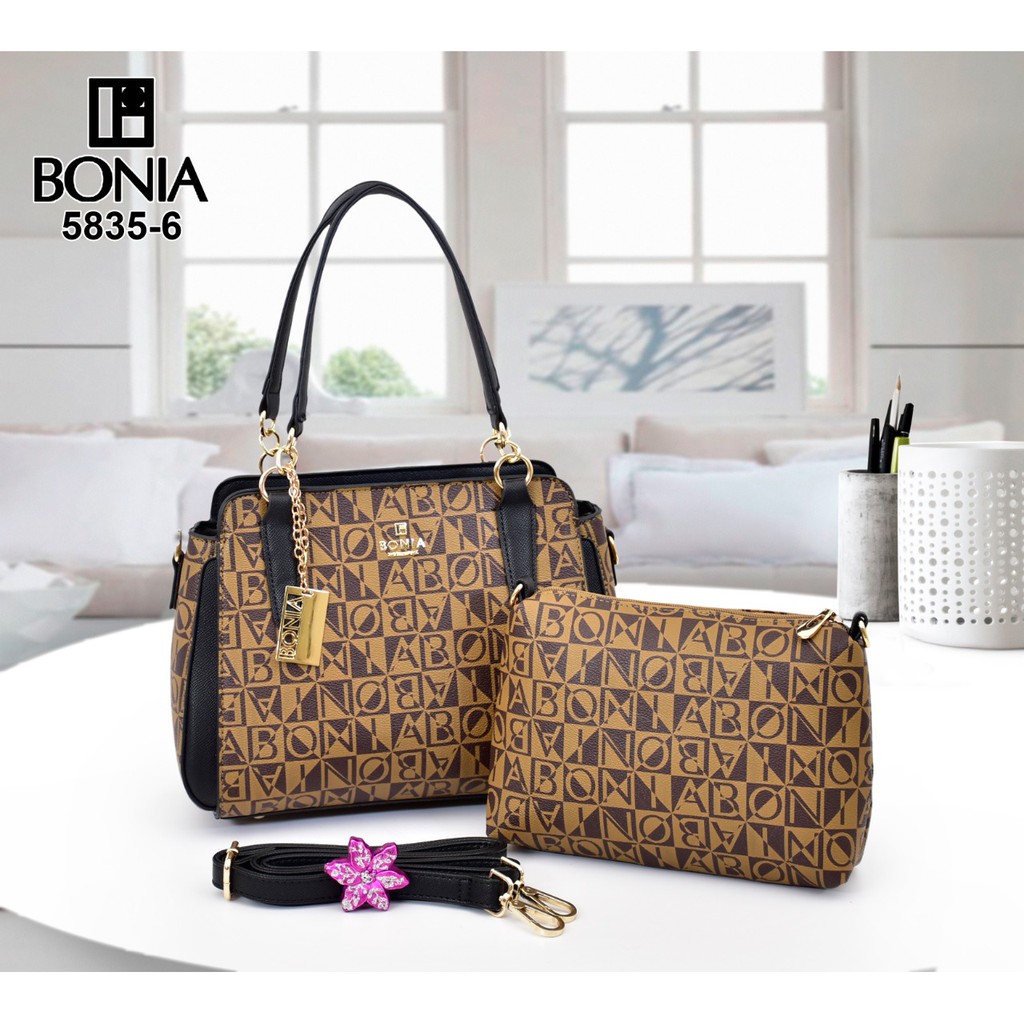 TAS BATAM-TAS IMPORT-  BONIA Monogram Set 2 in One Series ~ 5835-6