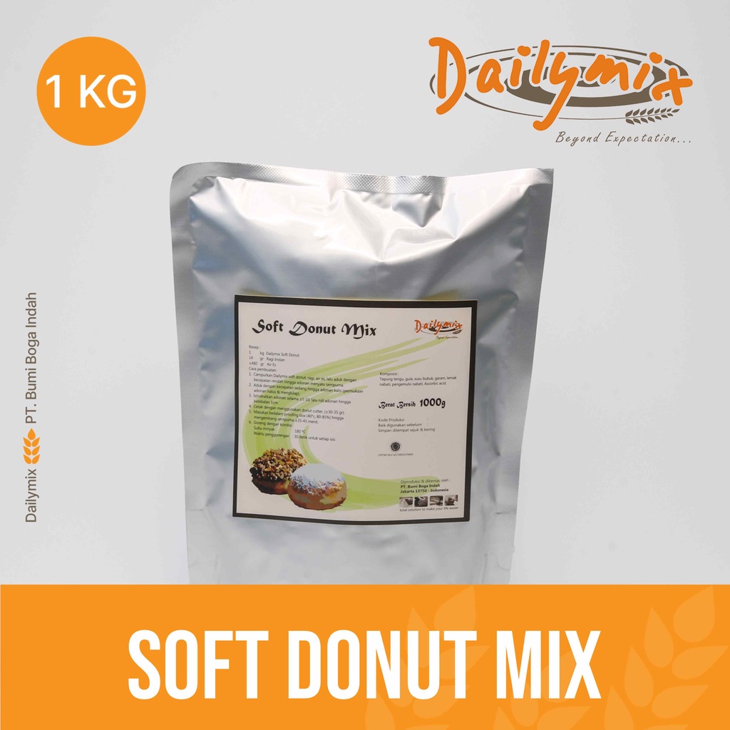 

( Dailymix )Tepung Premix Soft Donat Instant / Tepung Donut / Donat instant