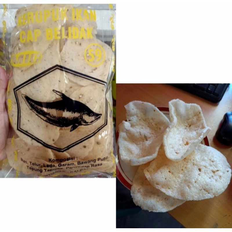 

Kerupuk Ikan Belida Sahang Pontianak / Kerupuk Ikan Pipih Lada / Krupuk Ikan Belidak Kalimantan Barat