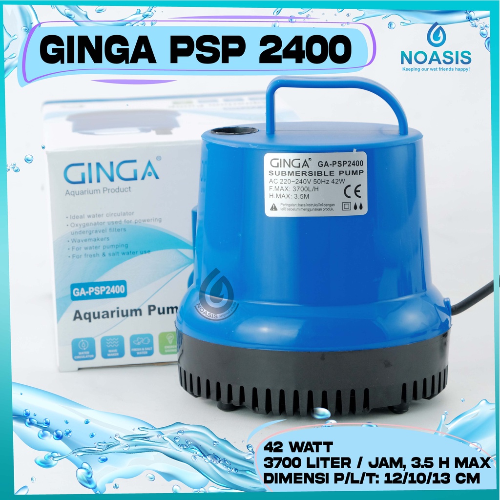 POMPA AIR CELUP AQUARIUM 42 W GINGA GA PSP 2400 PSP-2400 KOLAM IKAN