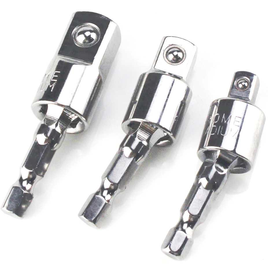 Adapter Mata Bor Kunci Sok 3 Pcs Sambungan Kunci Shock Konektor Mata Bor Socket Adaptor Kunci Sok Ma