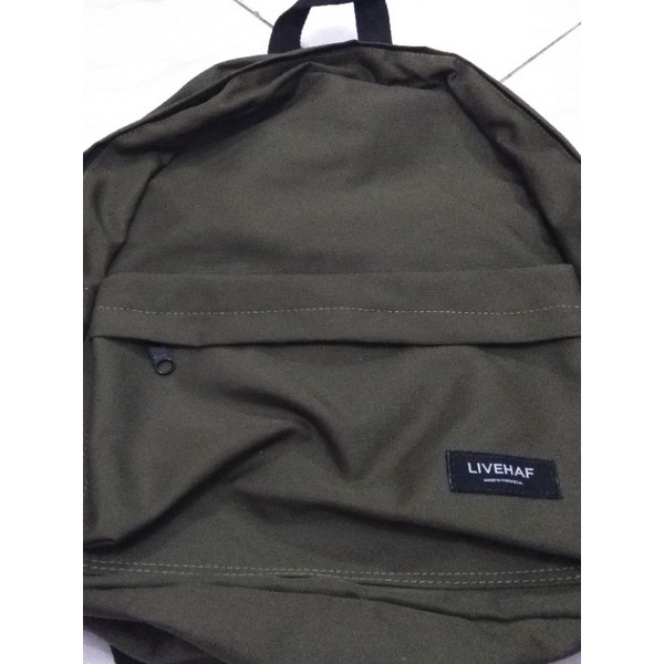 Livehaf Green Army Backpack | Ransel | Tas | preloved