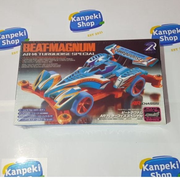 Mini 4wd Merk Ruize Beat Magnum Turquoise AR Chassis