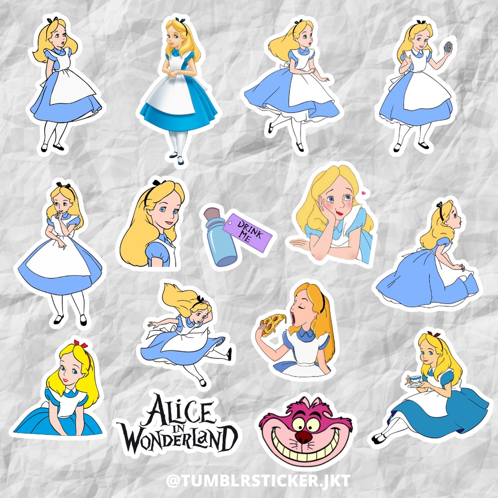

STICKER TUMBLR AESTHETIC | Alice in Wonderland | STICKER PACK STICKER HP STICKER TEMPEL | STICKER LAPTOP STICKER