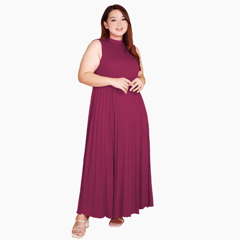 Long Dress lekbong BIGSIZE tanpa lengan Wanita model terbaru - XSHOP New ping ping