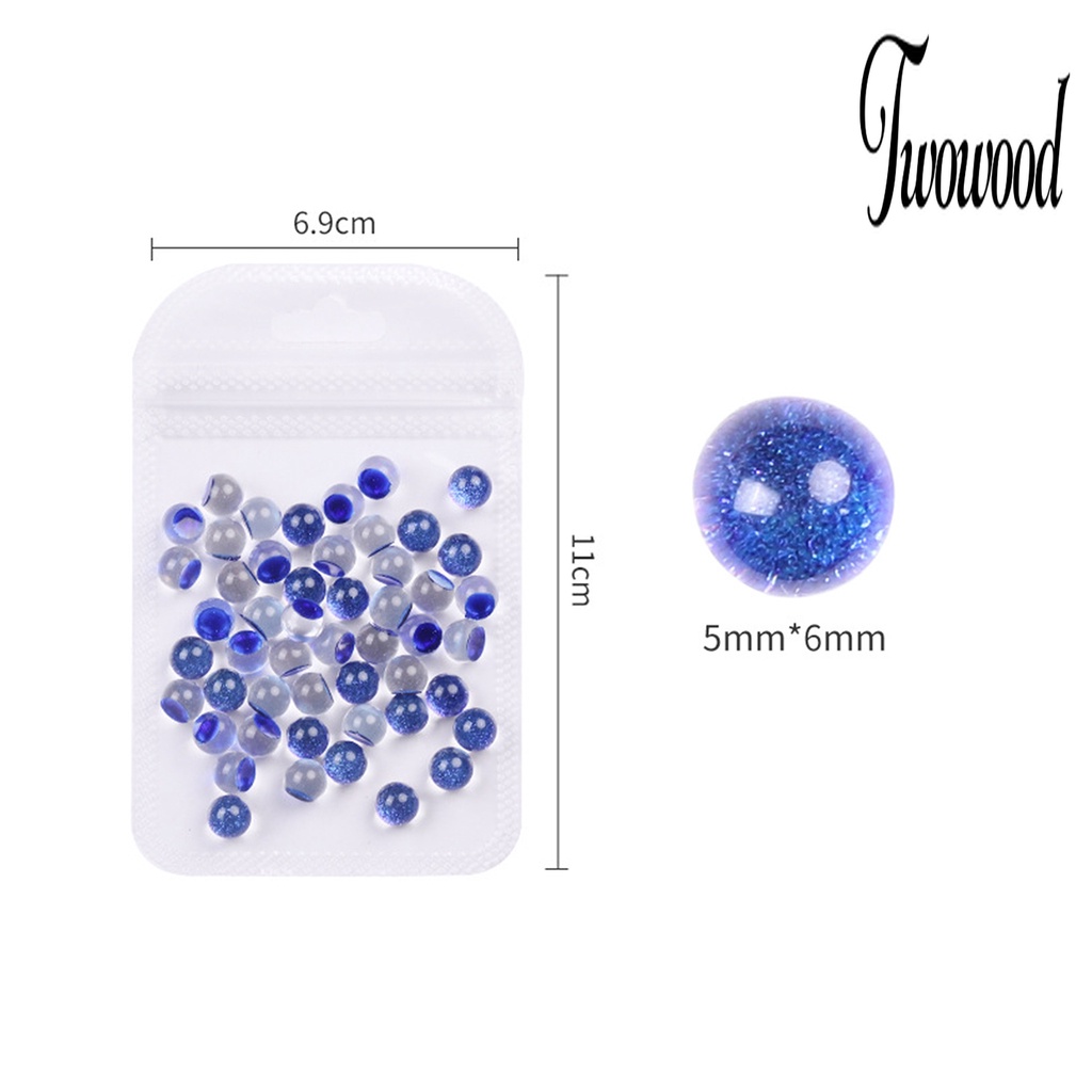 30 Pcs Manik-Manik 3D Bahan Resin Tahan Air Untuk Dekorasi Nail Art