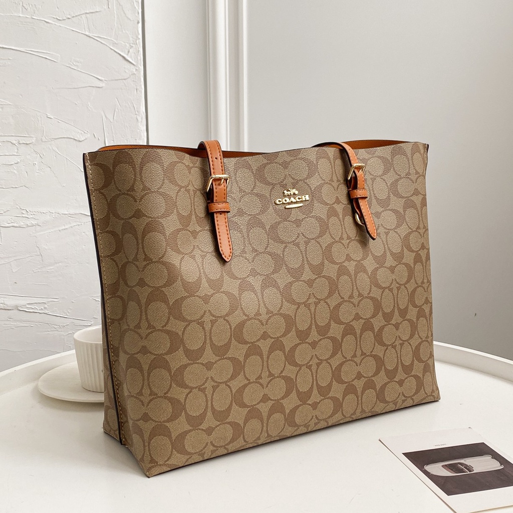 [Instant/Same Day]1665 coach Mollie Tote Women Shoulder Bag Handbag shopping bag  gwd