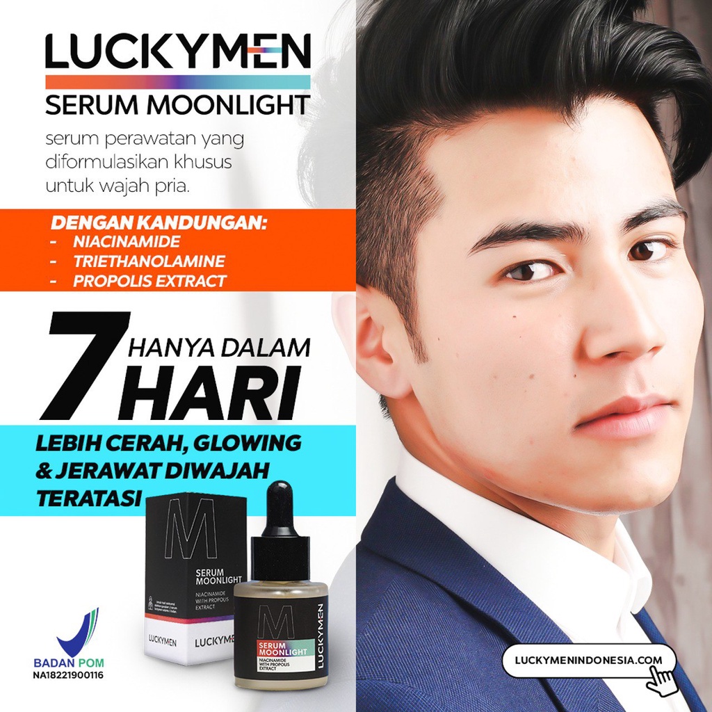 LUCKYMEN Serum Moonlight - Mencerahkan dan Mengobati Jerawat