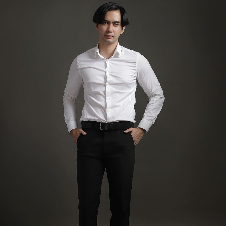 GOLDY OUTFIT - Kemeja Pria Putih -HIGH QUALITY