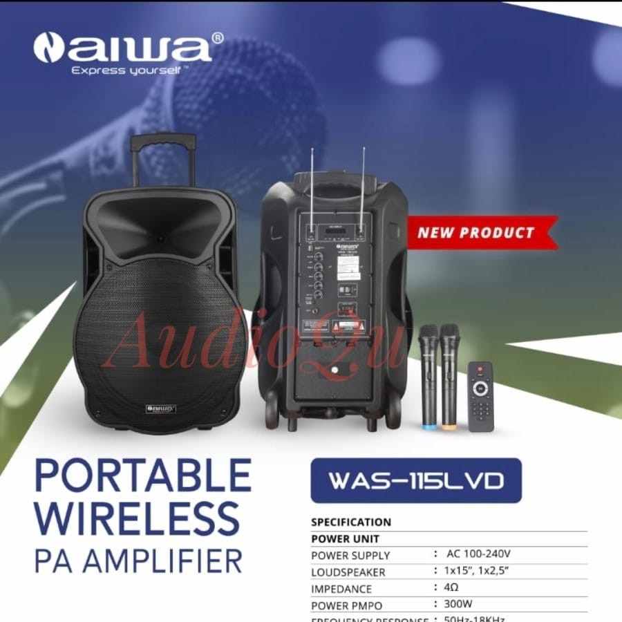 Speaker Meeting Wireless Portable N Aiwa Was 115LVD Aiwa Was 115 LVD