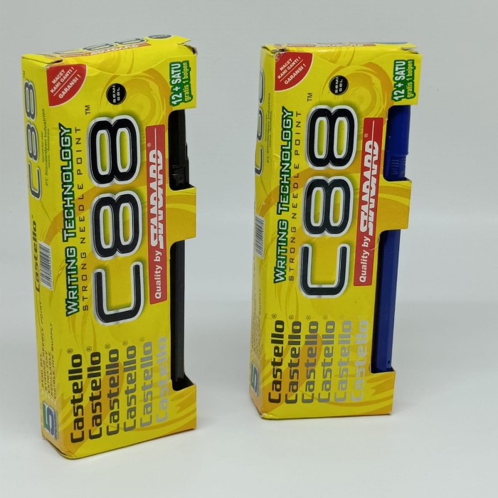 

Aman Pulpen Standard Castello C88 1 Box - Pulpen Basic Pulpen Murah Sale!!!