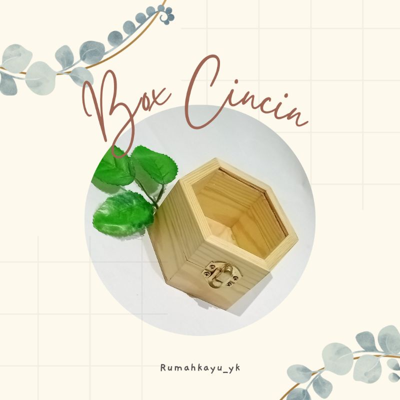 KOTAK CINCIN // RING BOX // KOTAK KAYU // CINCIN TUNANGAN // BOX CINCIN HEXAGONAL MURAH // KOTAK CIN