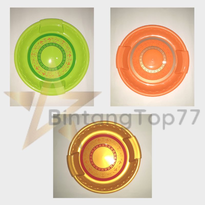 Baki / Nampan Plastik Bulat Motif