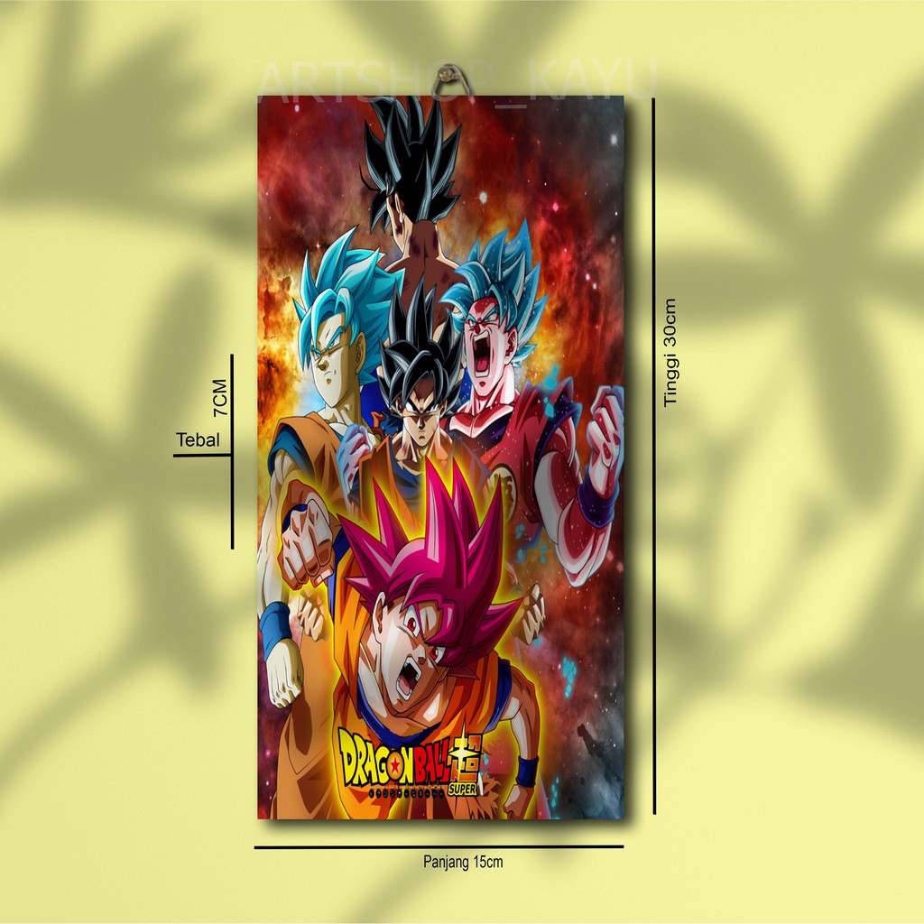 Hiasan dinding DRAGON BALL Hiasan Kamar Poster Kayu Pajangan Rumah/ dekorasi dinding / Walldecor