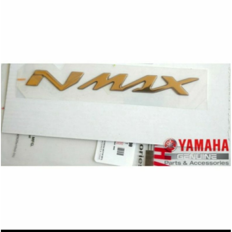 EMBLEM LOGO TULISAN NMAX, N MAX NEW 2021 Gold 2021ORIGINAL YAMAHA YGP B6H-F173B-80