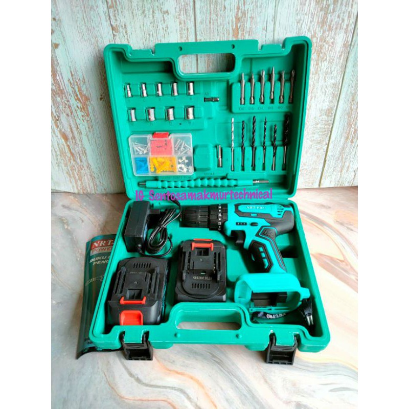 NRT PRO DC 340 HD SET 20V Bor Beton Cordless Baterai Cas 10 MM 20 V DC340