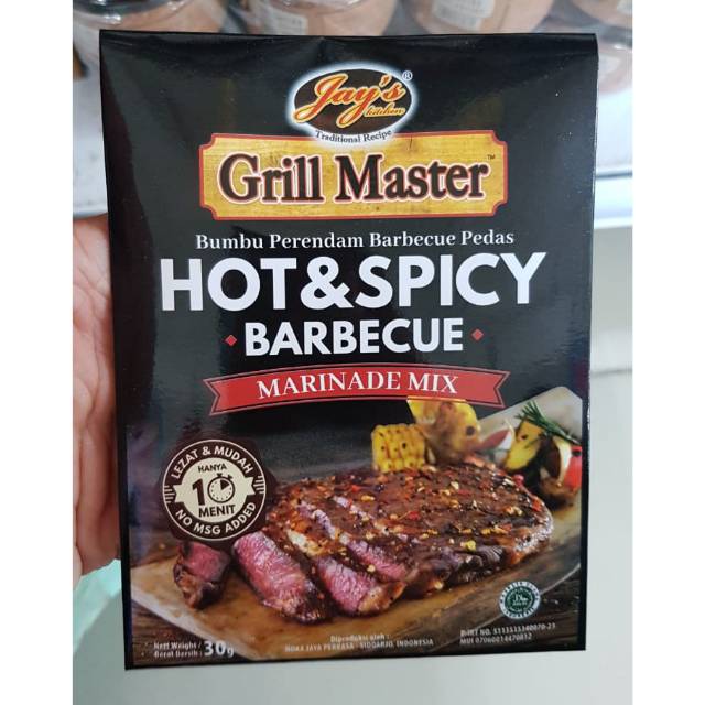 

Jay'S Grill Master Classic Hot & spicy Marinade Mix 30gr (bumbu panggang pedas)