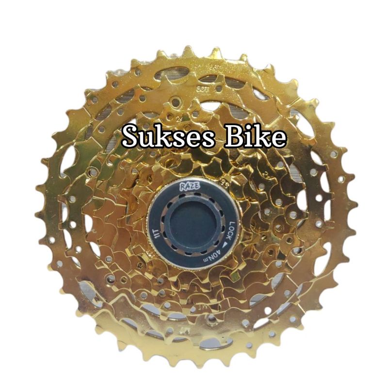 Sprocket Cassete Raze 8 speed 11-36T Gold