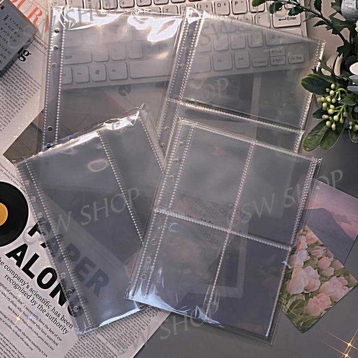 

{Seller} Pfn24 A5 Zipper Binder Glitter Transparent Binder Zipper Binder K-pop Photo Card Binder Album .,.,.,.,