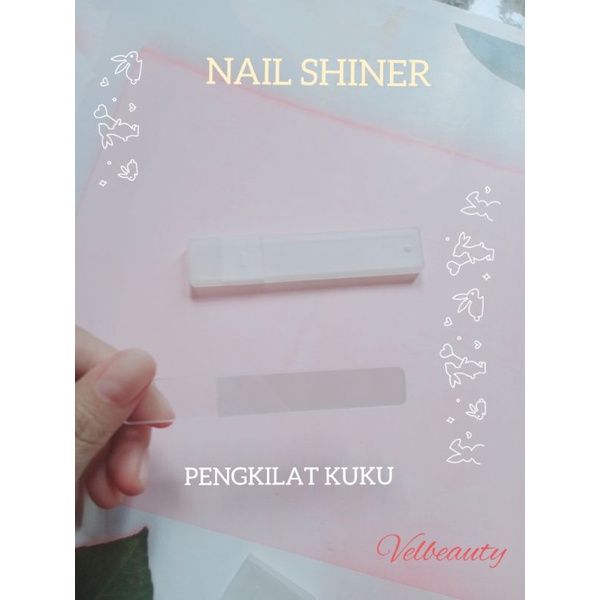 (COD) NAIL SHINER+BOX PENGKILAT KUKU MENICURE PEDICURE