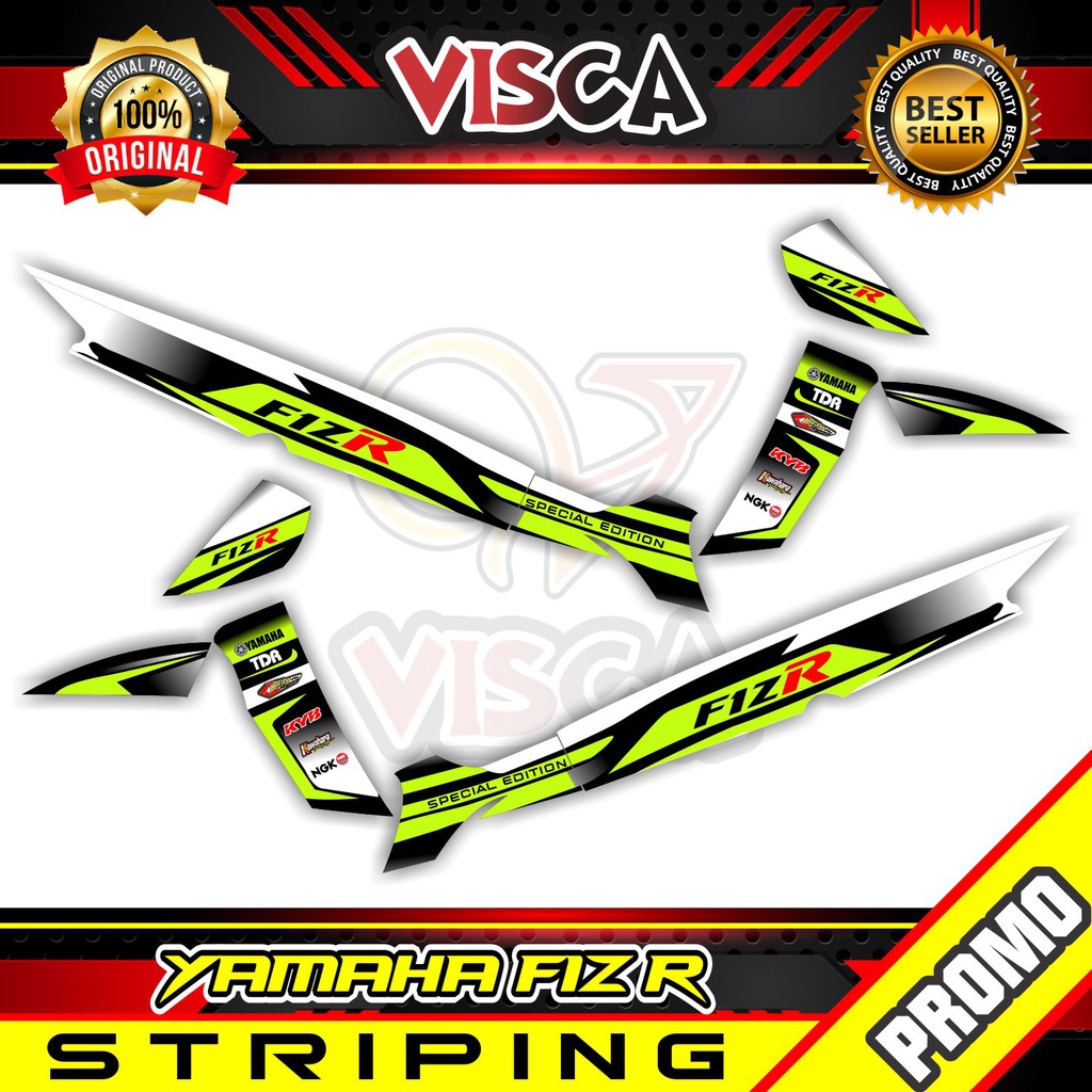 Striping Fiz R - Stiker Sticker Striping Variasi Lis Yamaha Fiz R Road Race