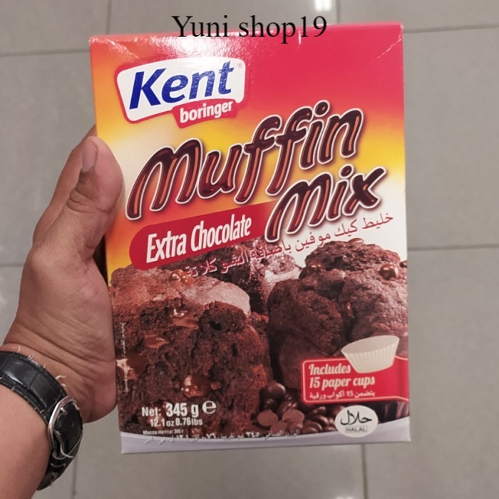 

kent muffin mix extra choklat 345gr