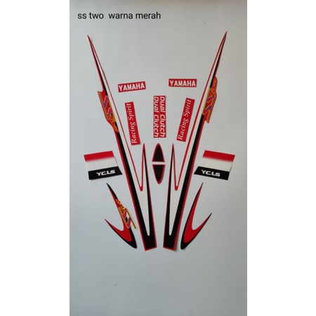 stiker striping f1zr variasi merah putih