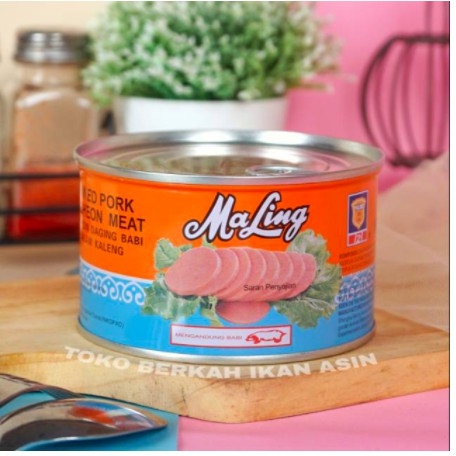 

Ma Ling Luncheon Pork 397 gr TTS Canned / Daging Ham Babi Maling