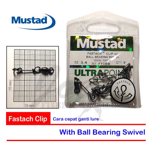 MUSTAD FASTACH CLIP with BALL BEARING SWIVEL