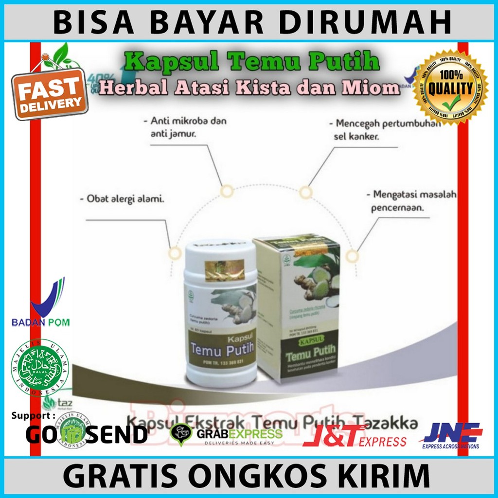 

Obat Pelancar Haid Ampuh / Obat Haid / Kapsul Temuputih Tazakka Obat Jamu Herbal BPOM MUI/alby_herba