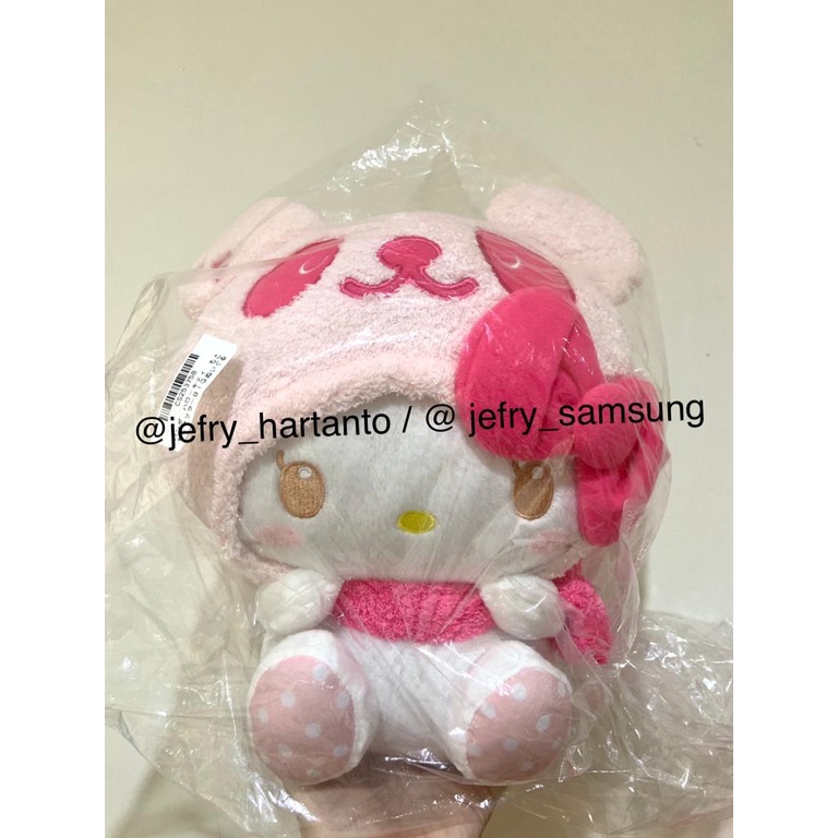 Toreba Boneka Import Panda Hello Kitty Besar Fluffy Muffler Syal Original Sanrio Jepang Pink Muda Pa