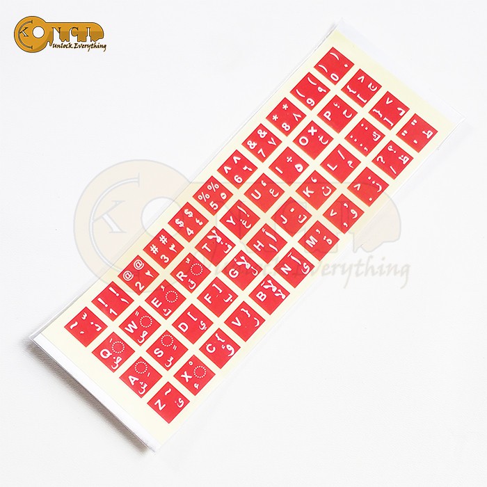 Stiker semua warna murah Keyboard Laptop Warna Tulisan Arabic Cover Universal