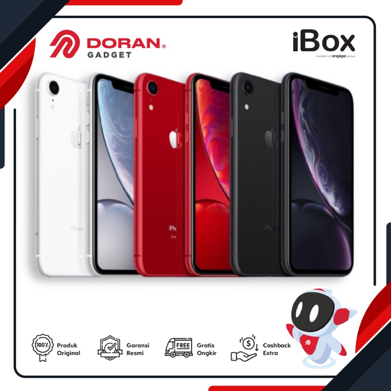 iPhone XR 64GB | 128GB Black | White | Red - Garansi Resmi iBox