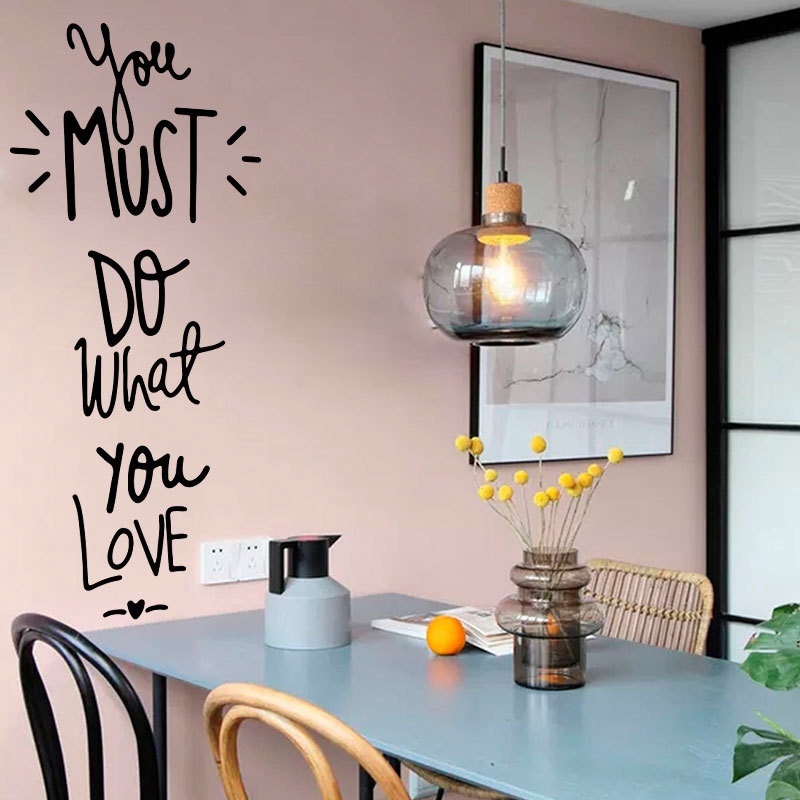 &quot;Do What You Love&quot; English Proverb Wall Stickers for Home Livingroom Bedroom Bathroom Office Decoration