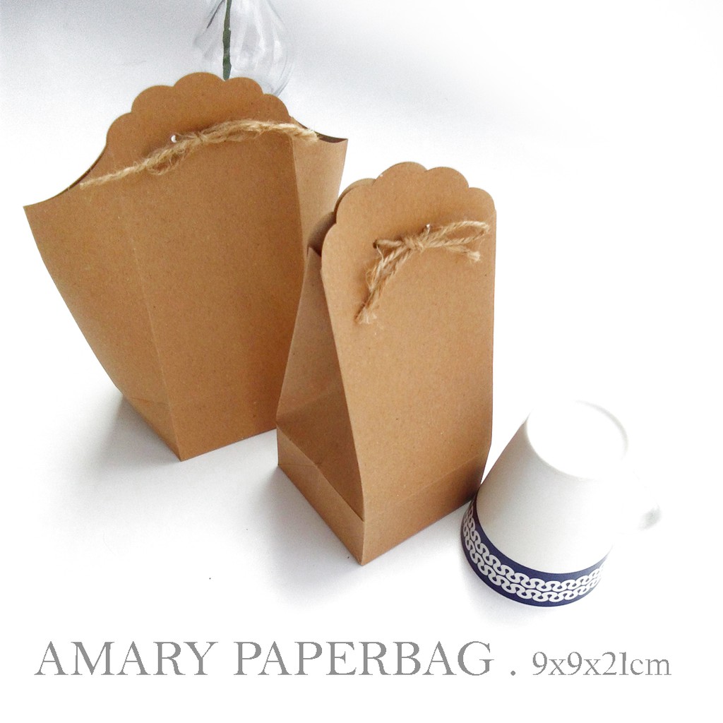 [HARGA 10pcs] AMARY PAPERBAG : Paperbag Gelas, Paper bag