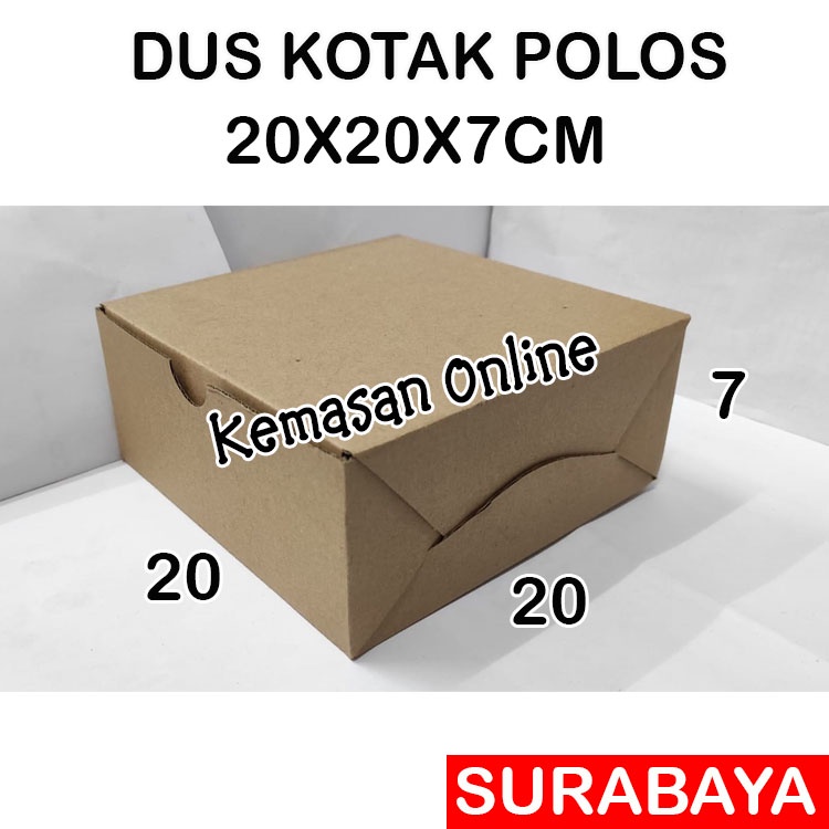 

(10pcs)Dus Kotak Kardus Box Hampers 20x20x7cm Karton Coklat Dus Nasi die cut