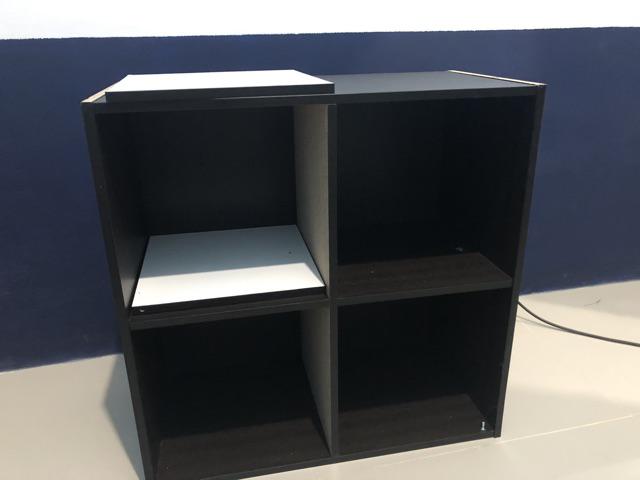 Rak Lemari Buku Pajangan Tv Serbaguna 4 Kotak Minimalis Kayu Dapur