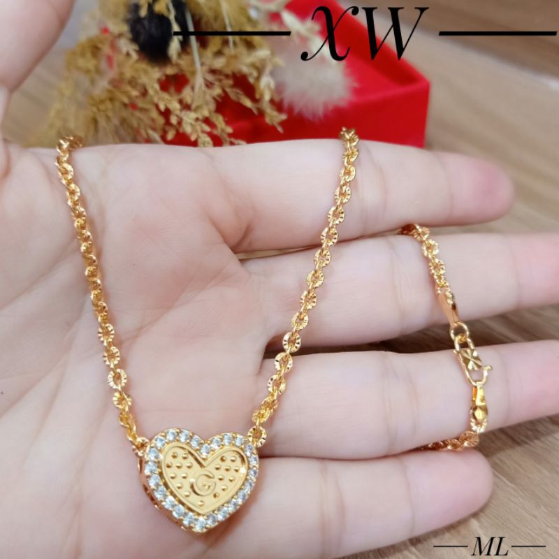 Kalung Nori Love gold XW06012101