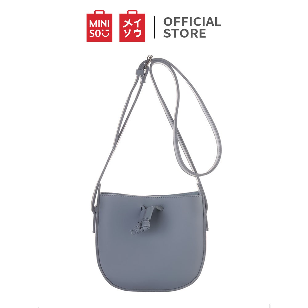 Miniso Official Matte Drawstring Crossbody Bag Tas 