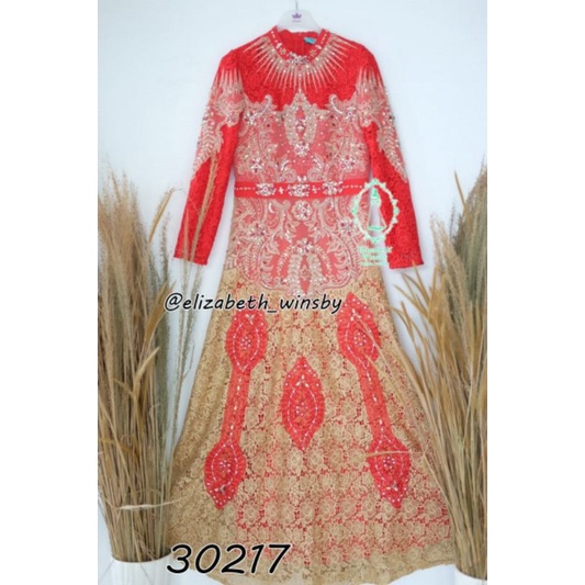 New Elizabeth Winsby gamis pesta baju muslim fashion baju pesta brukat full