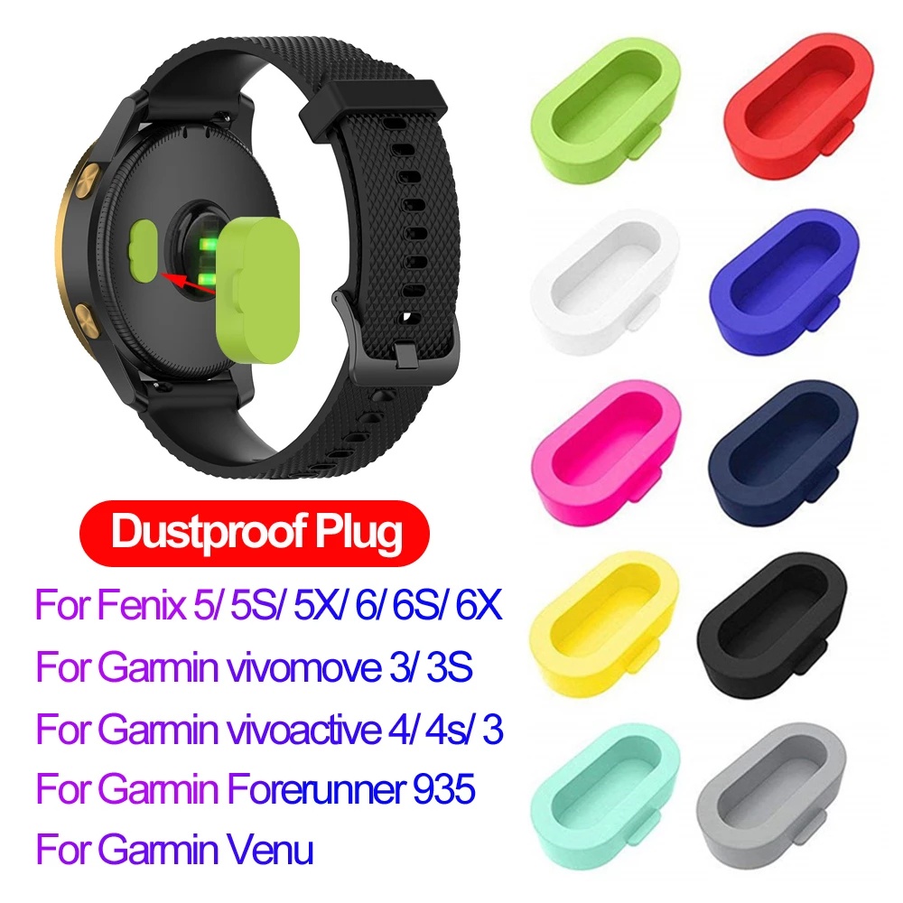 Plug Silikon Anti Debu Warna-Warni Untuk Smartwatch Garmin Fenix 5 6 7 Forerunner 245 935 945 Vivoactive 3 4