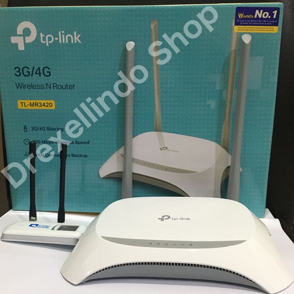 Paket tp-link TL-MR3420 plus Modem Huawei E3276 4G LTE