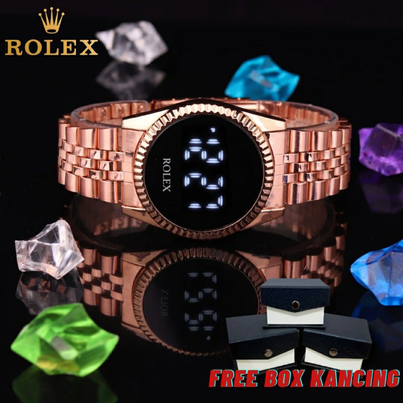 Jam Tangan Digital Wanita Rolex gerigi LED